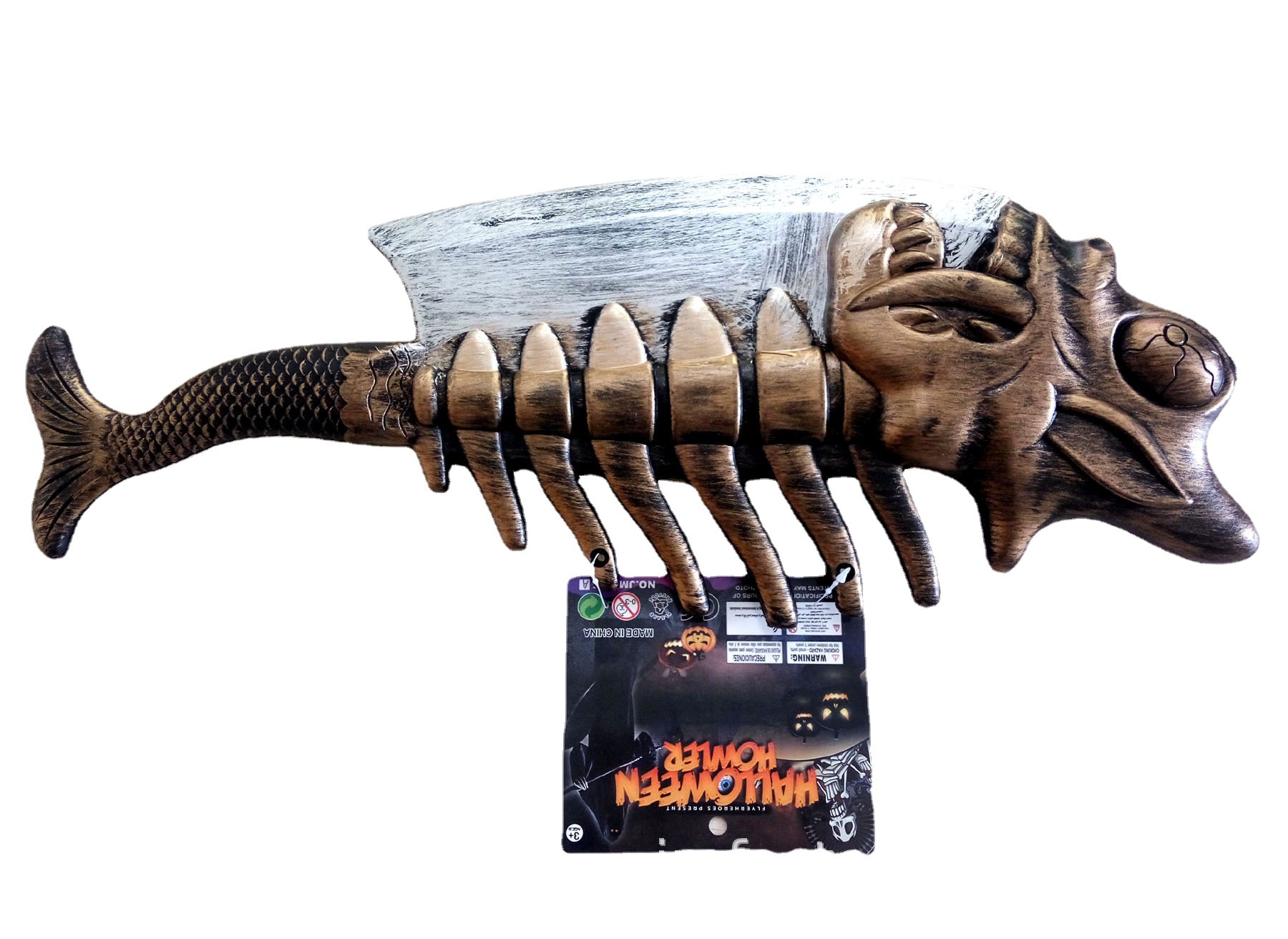 hot屠夫鱼骨砍刀剑万圣节角色扮演塑料玩具剑仿武器助威道具toys