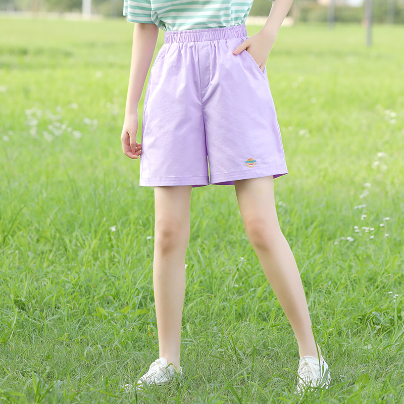 212119初中女生短裤宽松显瘦夏季薄款少女大童高中学生夏装阔腿