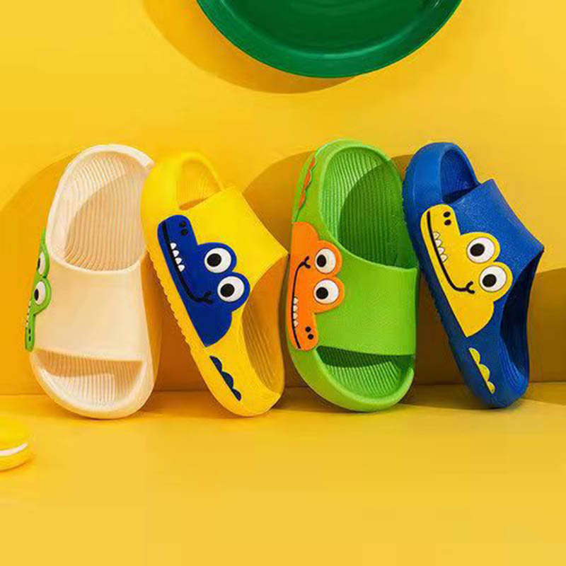 Children's Slippers Summer New Cartoon Dinosaur Cute Baby Non-Slip Bathroom Slippers Boys Girls' Slipper