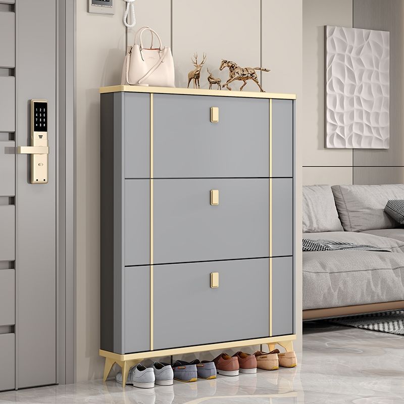 轻奢新款超薄翻板鞋柜多层入户门网红时尚家居黑科技窄边柜包邮