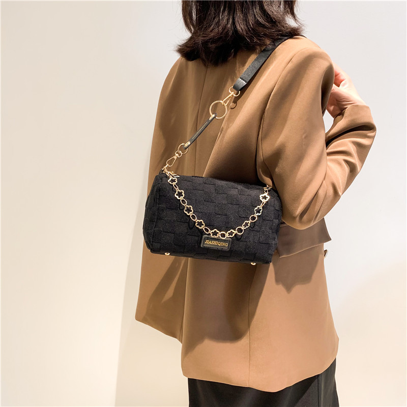 Bag Autumn and Winter Women's Bags Bags New Special-Interest Design Chain Small Square Bag Fashionable Chessboard Plaid Shoulder Messenger Bag