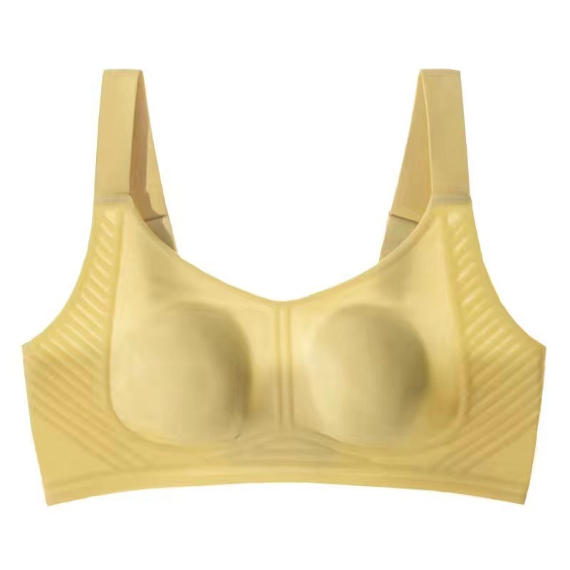Breasts Contracting Bra Female Thin Section Traceless Rabbit Ears plus Size Chest Reduction without Wire Accessory Breast Push up Anti-Sagging Bra