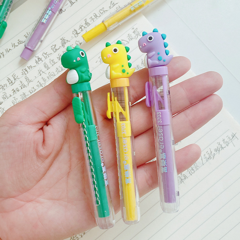 Cartoon DIY Eraser Cute Japanese Style Dinosaur Eraser Student Writing Modification Eraser Office Stationery Wholesale