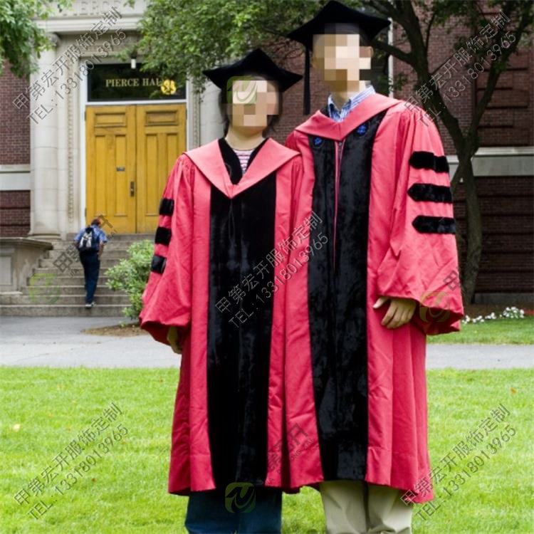 美国哈佛大学毕业服学位服 豪华版博士服 学士服硕士服 厂家直营