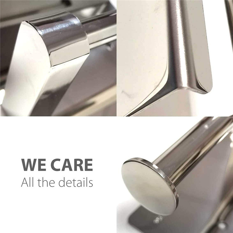 304 Stainless Steel Toilet Paper Holder Toilet Paper Holder Mobile Phone Stand Roll Stand Bathroom Toilet Waterproof Toilet Paper Holder