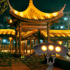 0%led瓦楞灯户外防水6w瓦片灯古建筑寺庙凉亭景观亮化led月牙灯批发