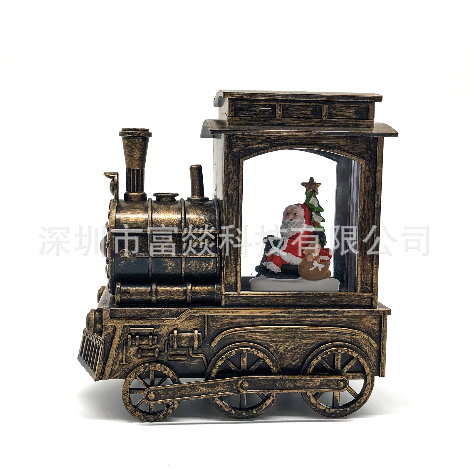 Factory Direct Supply for the Elderly Interior Crystal Lamp Decoration Innovative Train plus Laser Light Creative Gift Music Box