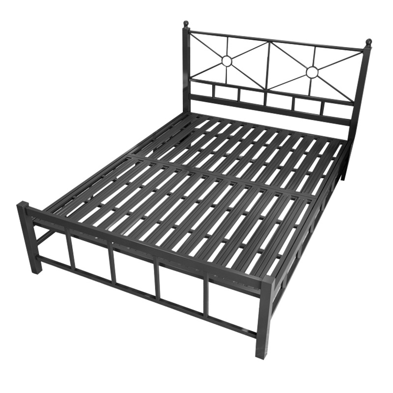 Iron Bed 1.5 M Dormitory Rental Room Talent Home Staff Single Double Iron Bed Apartment Single-Layer Metal-Frame Bed