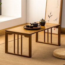 8JDK可折叠小茶几小户型客厅家用新中式飘窗桌矮桌子阳台茶桌实木