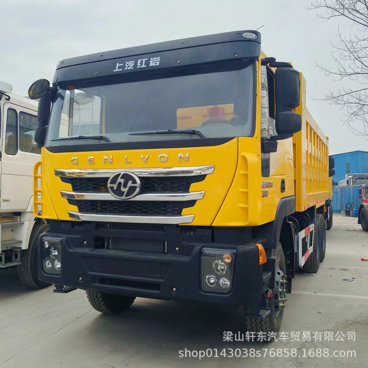 出口红岩杰狮6*4自卸卡车howo二手十轮自卸翻斗车 371马力自卸车