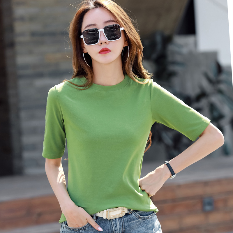 中袖女t恤修身韩