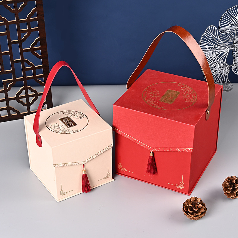 礼品盒定 做中国风手提流苏喜糖盒 结婚伴手礼盒回礼盒定 制logo
