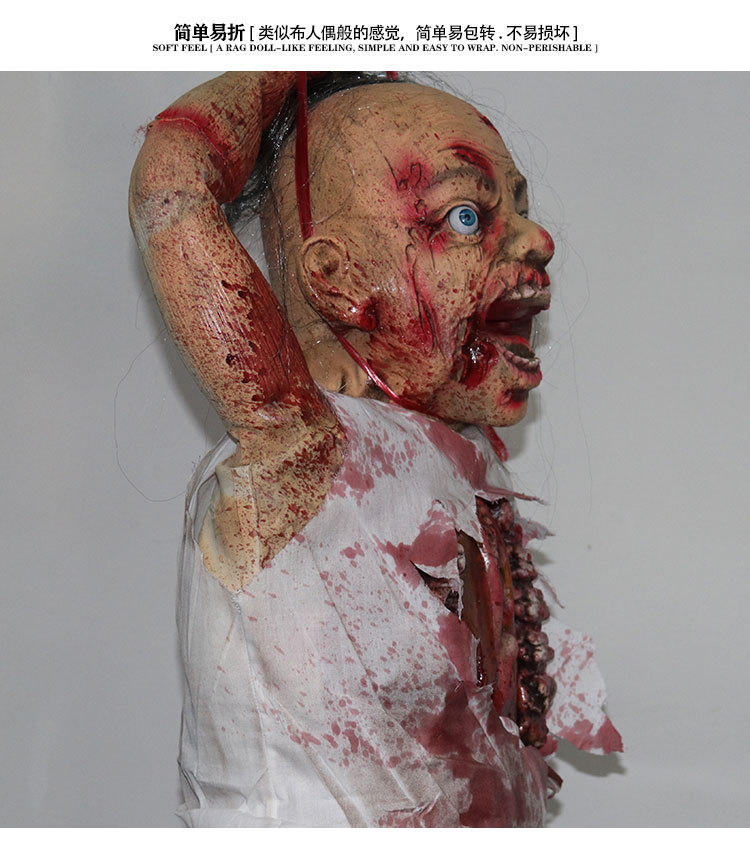 恐怖男吊死鬼屋气氛布置恐怖道剧本推理场景布置装饰道具万圣节