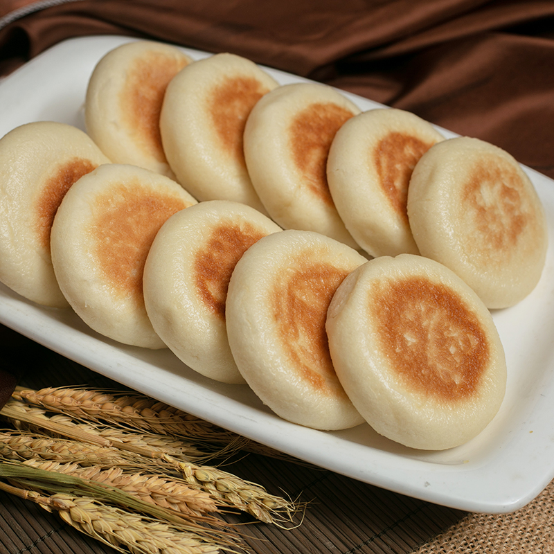 老面饼10个黑芝麻馅饼炸手工馍面饼加热即食半成品点心早餐面食材