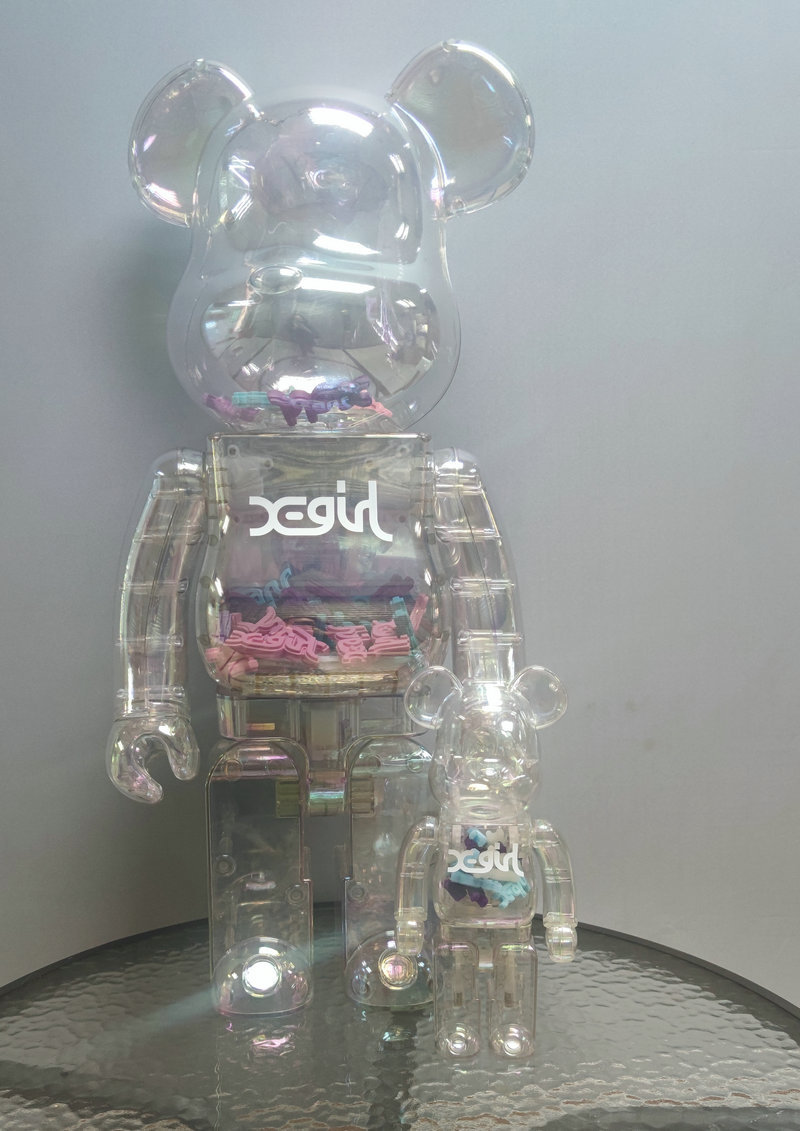 bearbrick暴力熊黑金千秋电镀绿电镀蓝金粉千秋关节响积木熊1000%