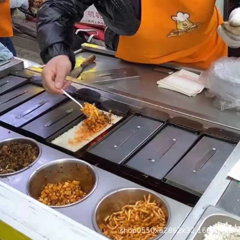 网红锅巴机湘西土匪锅巴机器商用摆摊燃气款锅巴机小吃车厂家