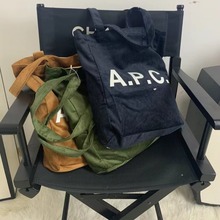 日本韩国APC Tote bag单肩包手提包购物袋手提袋托特大容量小众字