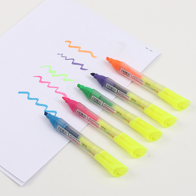 荧光笔套装水彩笔办公文具用品水性可擦大容量双头双色记号笔