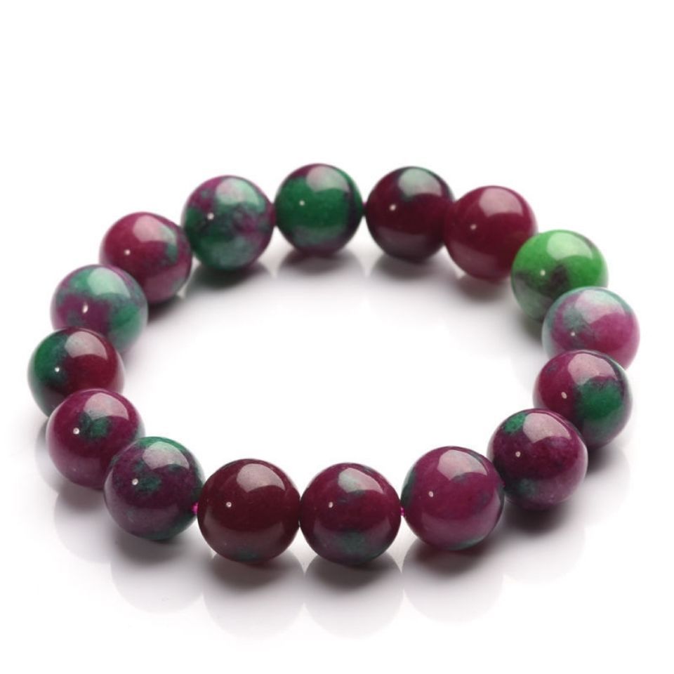 红绿宝手链南非舒俱来单圈手串紫色手链苏纪石女宝石饰品直播货源