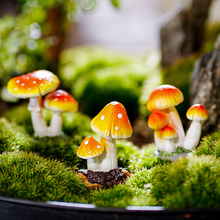 仿真小蘑菇树脂摆件花盆景装饰品多肉苔藓微景观庭院花园鱼缸造景