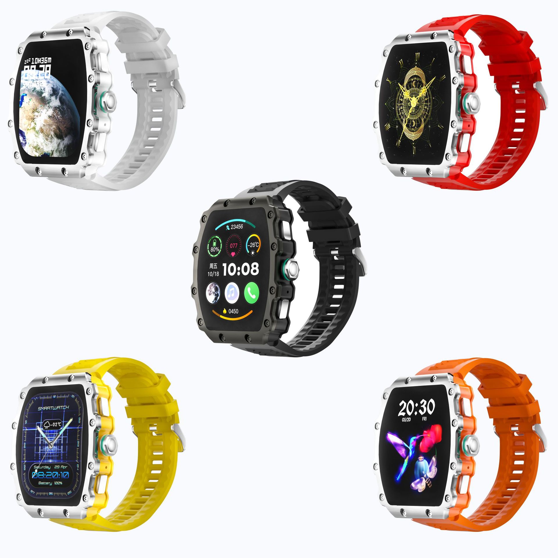 户外运动手表hs36心率血压睡眠监测呼吸训练抬手亮屏多种运动模式