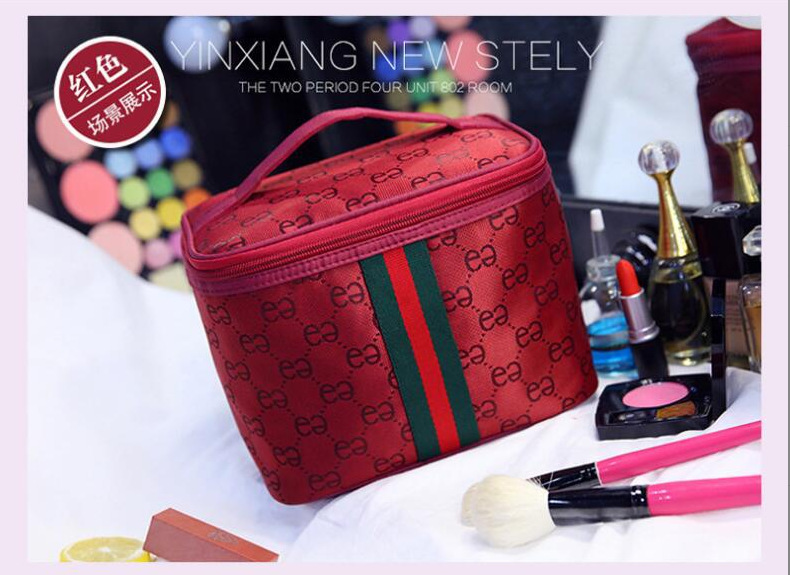 Large Capacity Cosmetic Bag Hand-Carrying Multifunctional Storage Box Waterproof Wholesale Pu Good-looking Simple and Portable Travel