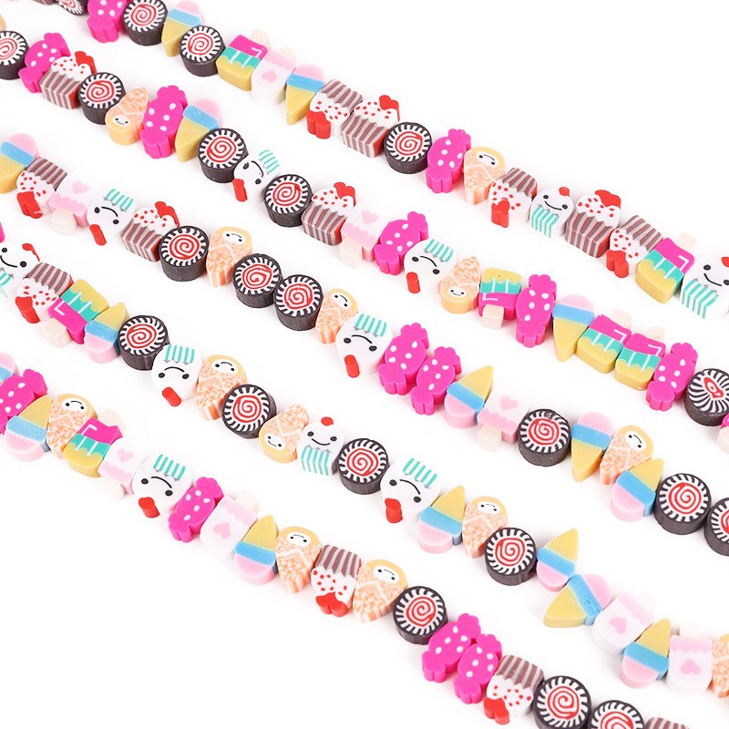 Children's Polymer Clay Handmade DIY Beaded Bracelet Decorations Material Accessories Cake Series