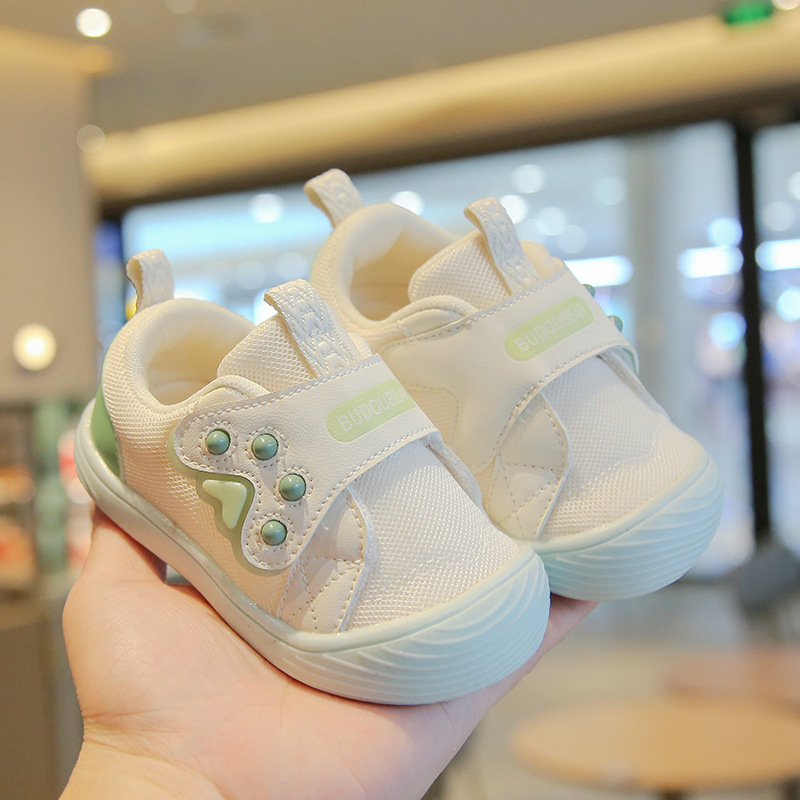 2024 Spring Baby and Infant Toddler Shoes Soft Bottom Baby Boy Coolname Sneaker Velcro Baby Girl Toddler Shoes Generation Hair