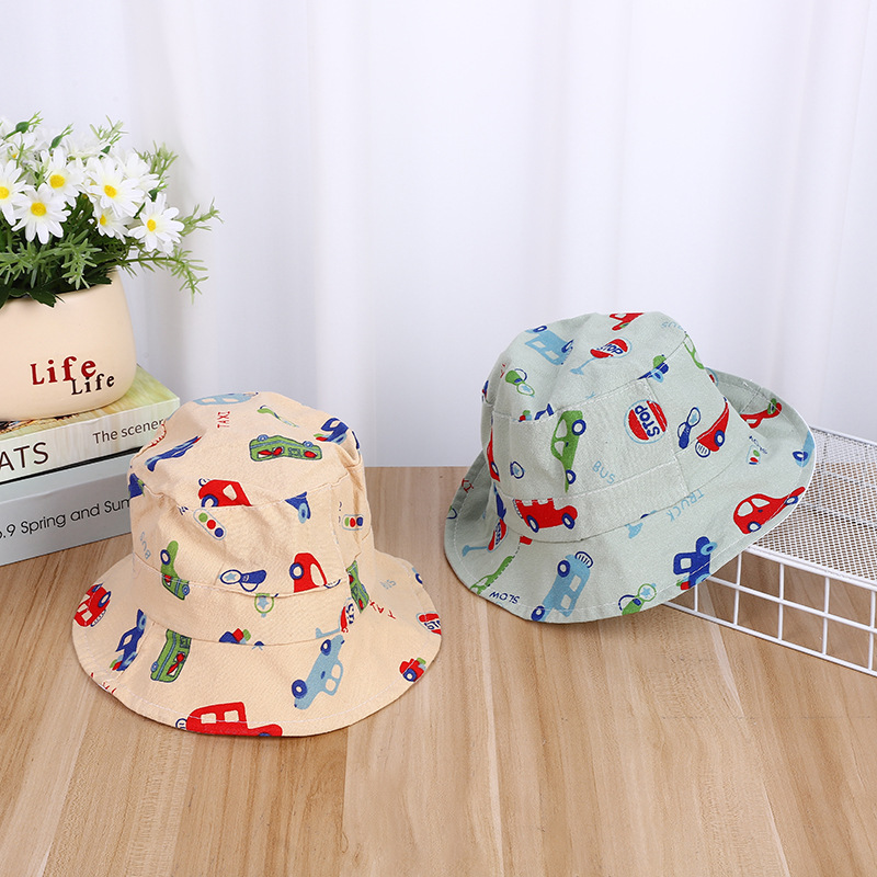 Children's Hat New Sun-Proof Cartoon Boys and Girls Bucket Hat Baby's Sun Hat Factory Direct Supply