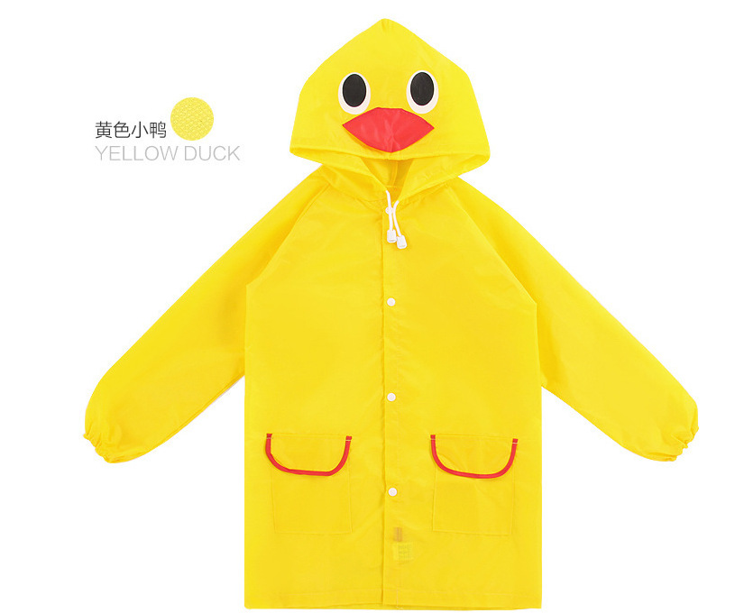 Cartoon Animal Children's One-Piece Raincoat Student Poncho Baby Rain Gear Siamese 5 Colors in Stock