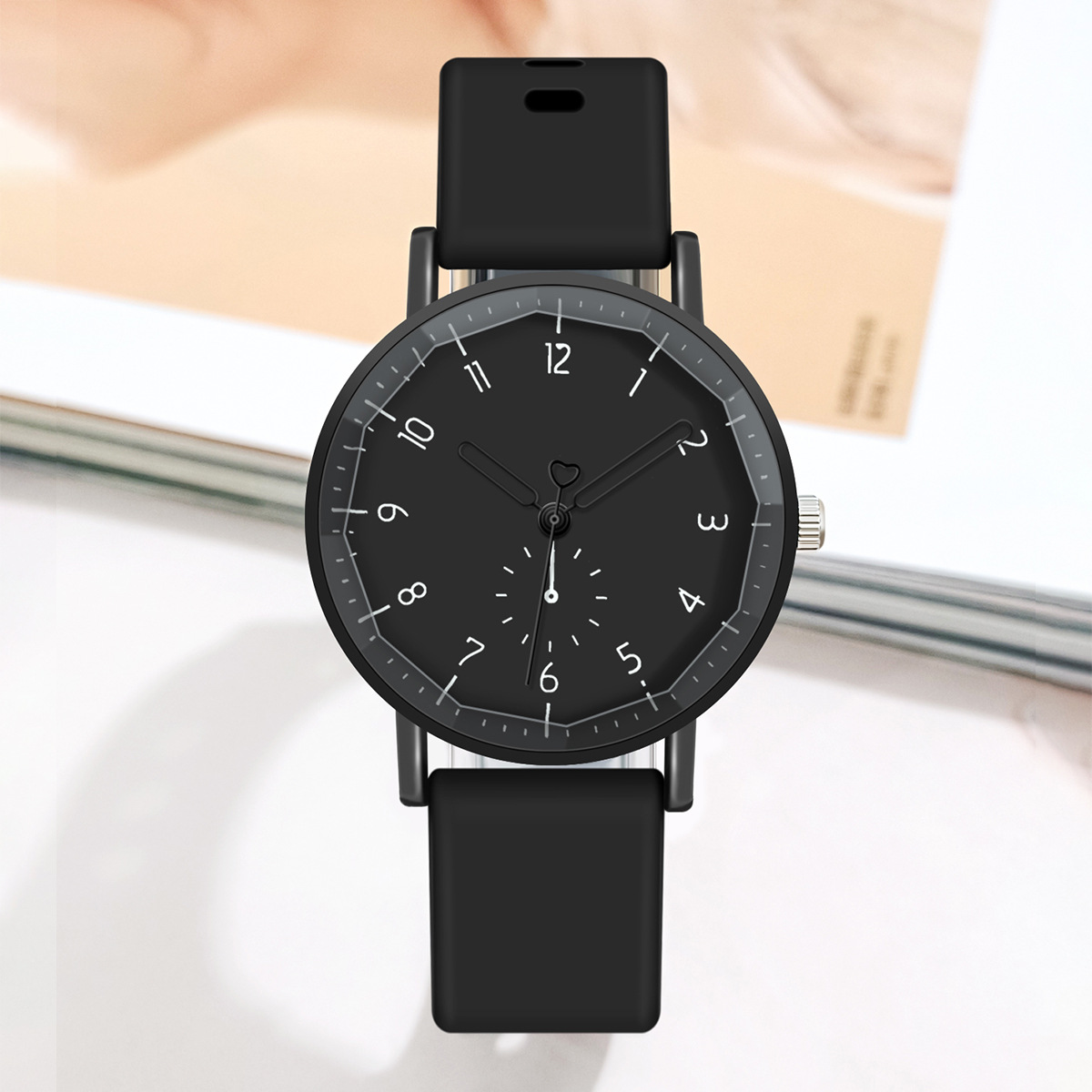 2023 Foreign Trade New Fashion Women's Silicone Strap Quartz Wrist Watch Student Minimalist Sports Watch in Stock Wholesale