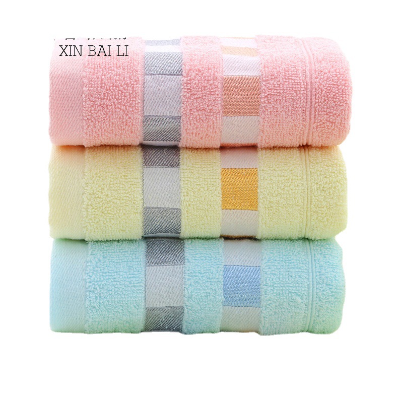 Factory Wholesale Plain Cut-off Plaid Face Towel Gift Labor Insurance Return Towel Wholesale Logo Production