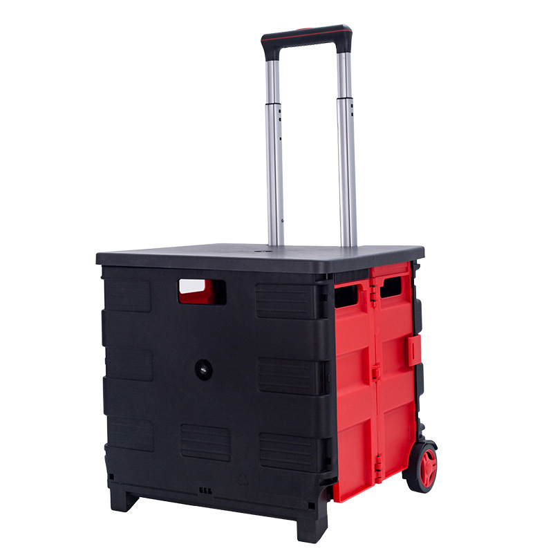 批发订制折叠购物车 便携车载拉杆箱 买菜超市购物车拉杆车折叠式