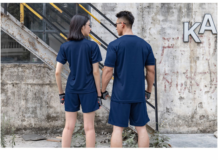 新式消防体能训练服批发夏季火焰蓝上衣救援团体作训服装速干透气