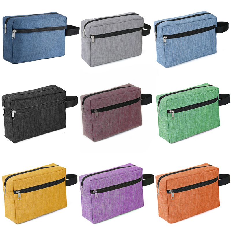 In Stock Handheld Double Deck Women's Cosmetic Bag Multi-Functional Digital Packet Waterproof Cationic Travel Bag Storage Wash Bag