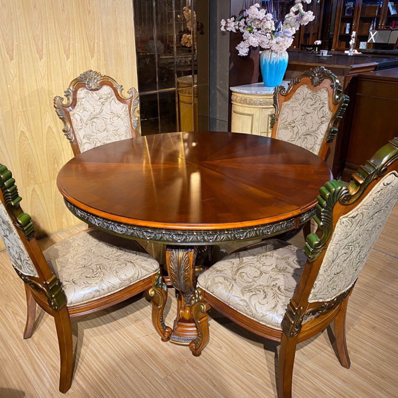 35米圆餐桌饭桌一桌六椅组合