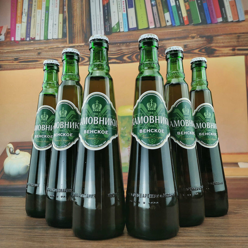 俄罗斯进口啤酒莫斯科碧绿470ml*6瓶精酿王冠皇冠贵族酒拧盖