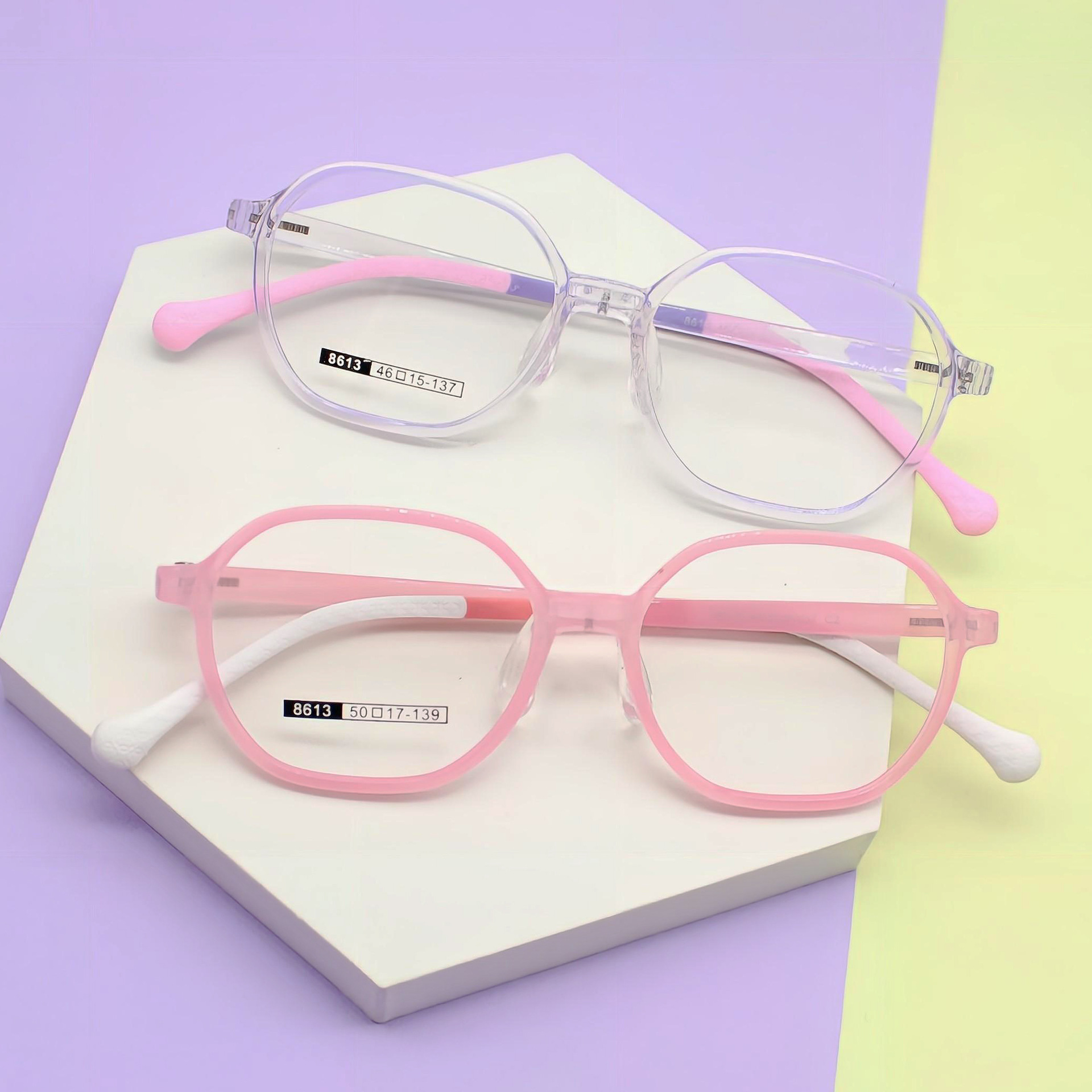 全新韩版tr架青少年眼镜镜架儿童眼镜软硅胶鼻托儿童彩色镜框