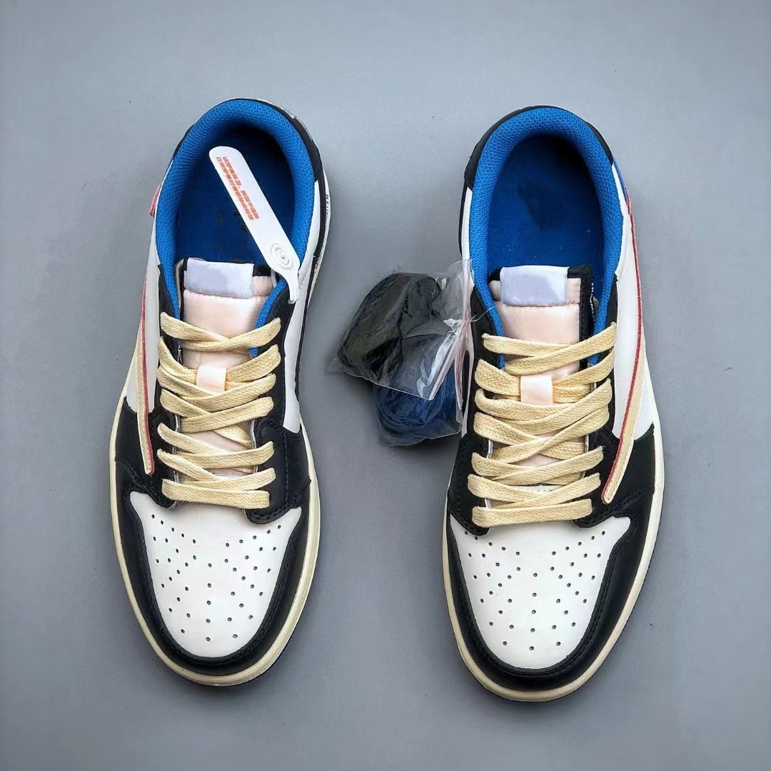 纯原aj1low新款藤原浩闪电倒钩ts三方联名低帮轻便男女时尚板鞋