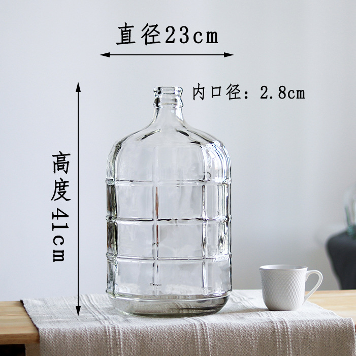 [Monthly Sales 3000] Nordic Small Mouth Big Belly Bottle Hanging Clock Drunk Wood Large and Small Sizes Floor Transparent Glass Vase