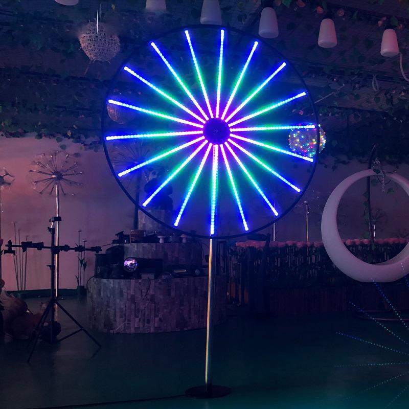 led数码烟花灯爆闪礼花灯户外防水亮化工程景观装饰灯发光风车灯