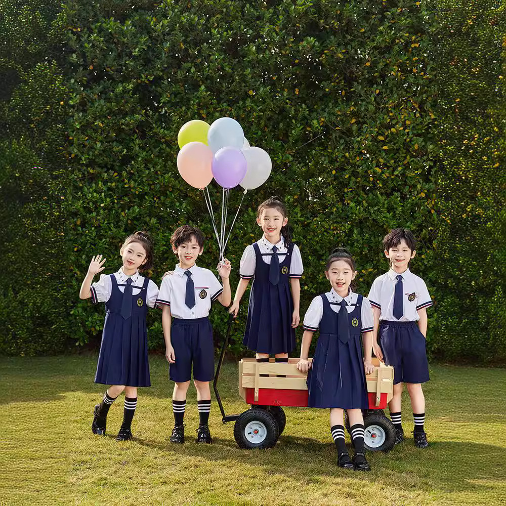 幼儿园园服夏季小学生校服六一节合唱毕业照班服新款表演服英伦风