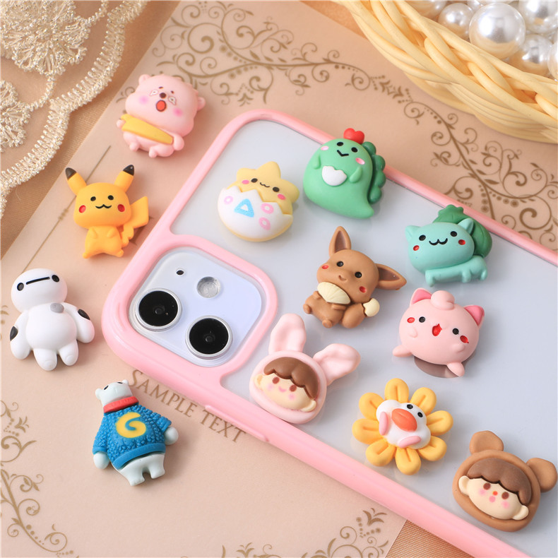 Boy Cartoon Cute DIY Homemade Phone Case Barrettes Refridgerator Magnets Material Package Resin Accessory Headband