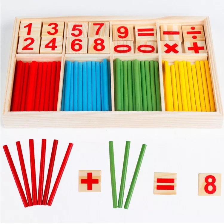 Wooden Montessori Color Box Digital Stick