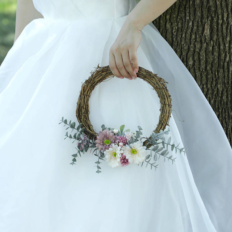 Wedding Photography Props Artificial Flower Bride Holding Flower Studio Outdoor Shooting Bridesmaid Mori korean-Style Hand-Held Garland