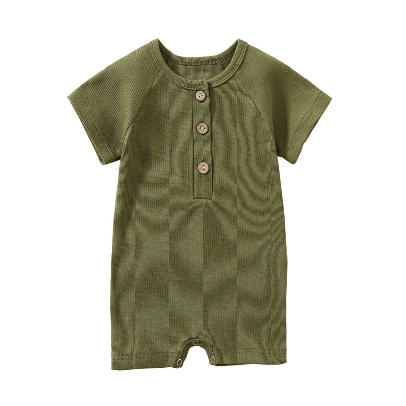 Baby Clothes Summer Short-Sleeved Jumpsuit Cotton Thin Newborn Ins Style Romper Male and Female Baby Romper