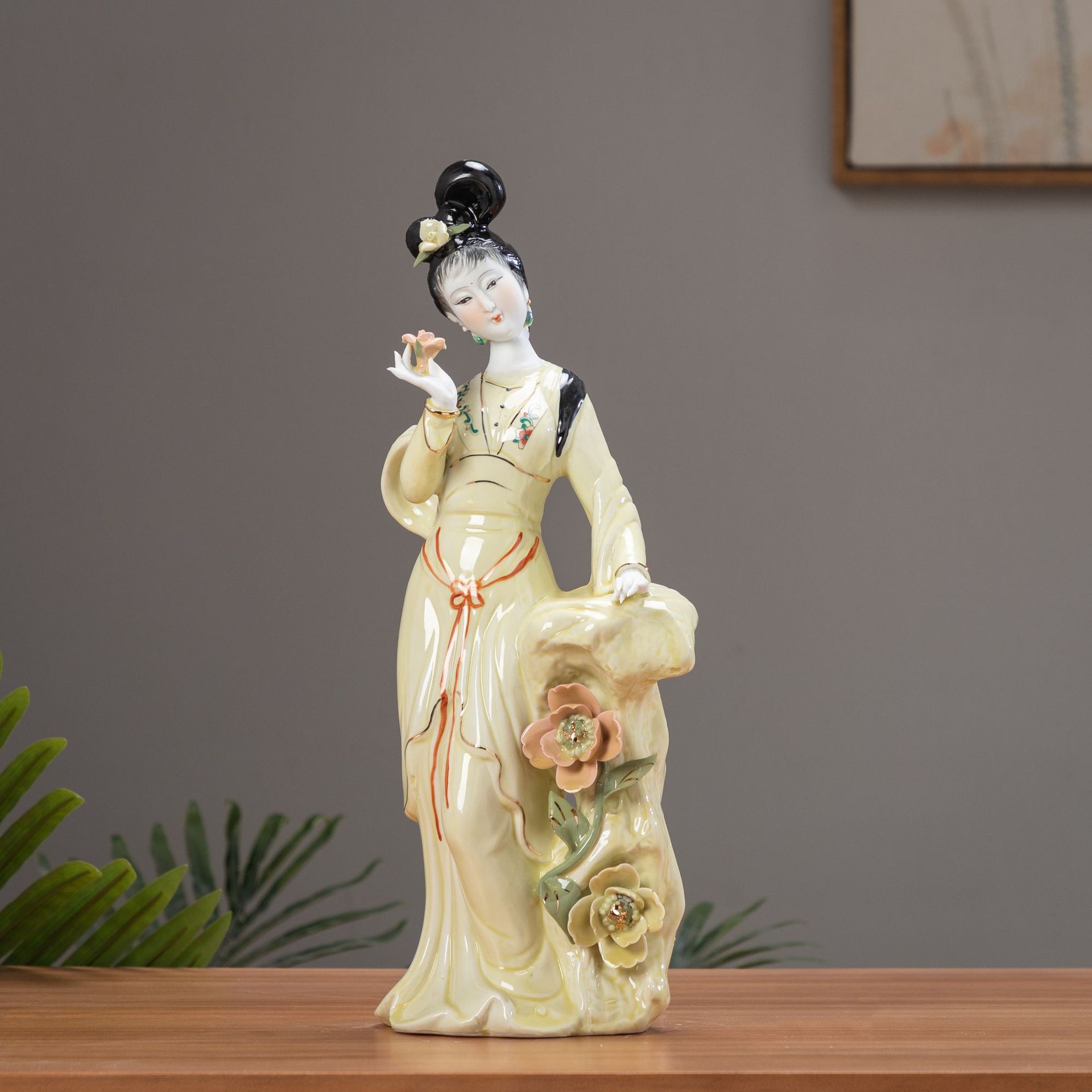陶瓷工艺品摆件中式唐装七仙女陶瓷礼品家居饰品