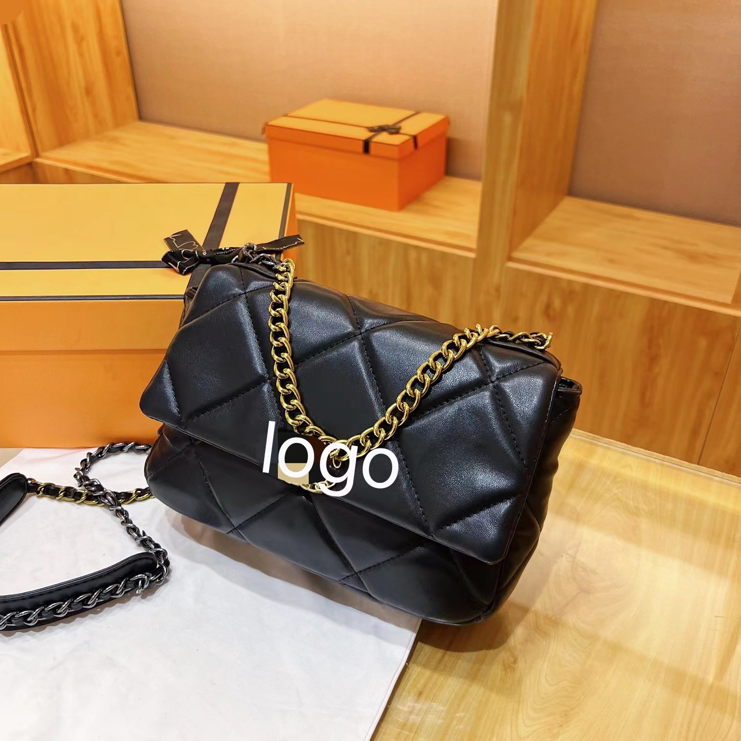 Fashion Casual Chanel's Style Women's Bag 2023 New Autumn and Winter High Sense Trendy Crossbody Bag Rhombus Chain Shoulder Bag