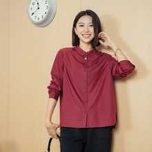 YUN韫春季衬衫女加里布新款女式条格衬衣女时尚修身大码女装外套