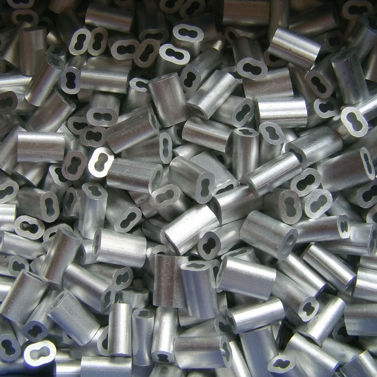 钢丝绳8字形铝套铝夹头铝扣锁扣卡扣